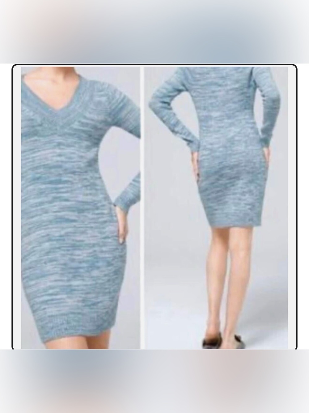 White House Black Market light Blue Sweater Dress XS